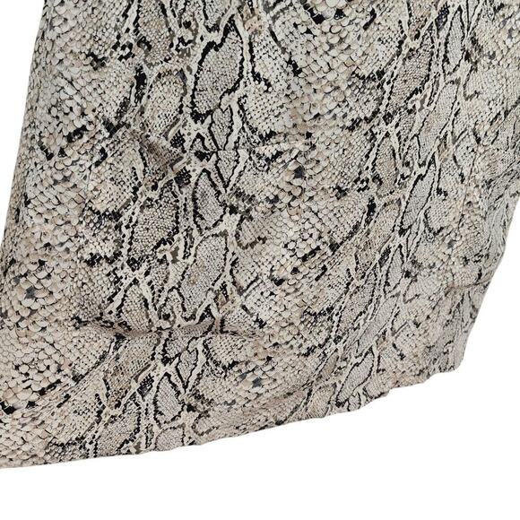 Equipment Aubrey Snake Print 100% Silk Shift Dress Sz Small Gray Pockets Keyhole - Picture 5 of 8